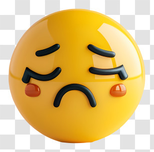 Emoji - Sad Crying Emoji Face Transparent PNG