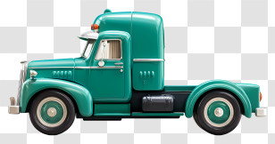 Truck - Vintage Green Truck Transparent PNG