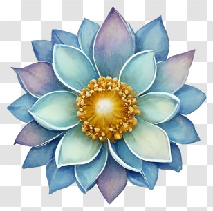 Blue Lotus Flower - Beautiful Blue Flower Transparent PNG