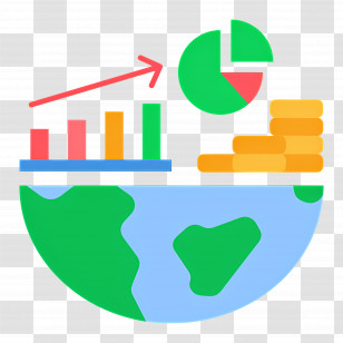 Stock Market - World Economy Infographic With Data Charts Transparent PNG
