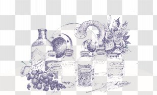Glass Bottle Still Life Sketch - Drawing - James Clerk Maxwell Transparent PNG