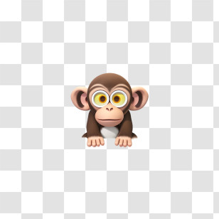 Monkey - Playful Cartoon Monkey Illustration Transparent PNG