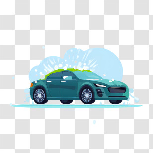 Car Wash - Car Being Washed Illustration Transparent PNG
