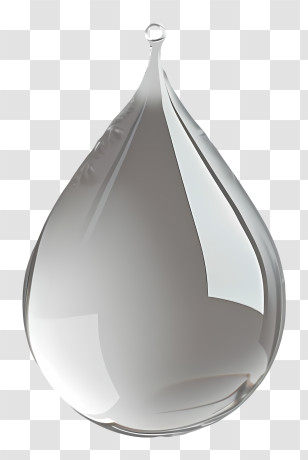 Water Drop - Water Droplet Illustration For Hydration Concept Transparent PNG
