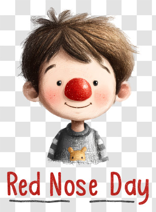Red Nose Day - Red Nose Day Cartoon Transparent PNG