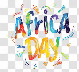 Africa Day - Colorful Typography For Africa Day Celebration Transparent PNG