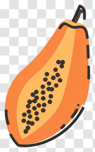 Pawpaw Fruit - Papaya With Seeds Transparent PNG
