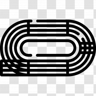 Race Track - Black And White Running Track Illustration Transparent PNG
