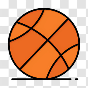 Modern Education Icon - Basketball Illustration In Simple Style Transparent PNG