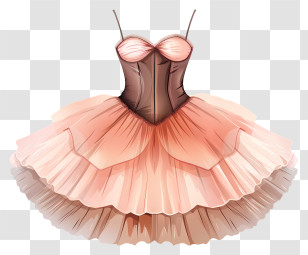 Tutu Ballet Dress - Pink Ballet Dress With Tutu Transparent PNG
