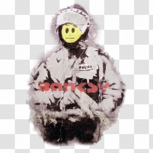 Banksy Canvas Print Graffiti Mural Transparent PNG