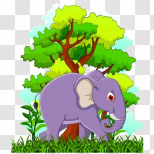 Cartoon Drawing - Art - Elephants And Mammoths Transparent PNG