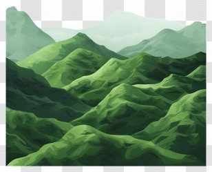 Green Mountains Background - Lush Green Hills And Nature Scenery Transparent PNG