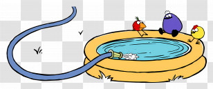 Peep And The Big Wide World - Cartoon Birds By A Pool Transparent PNG
