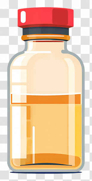 Vaccine Bottle - Medicine Glass Vial With Liquid Transparent PNG
