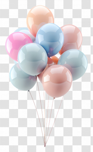 Party Balloons - Colorful Party Balloons Transparent PNG