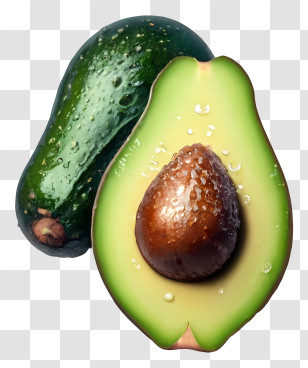 Avocado - Freshly Cut Avocado With Seed Transparent PNG