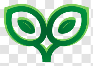 Green Vegetarian Symbol - Green Leaf Logo Transparent PNG