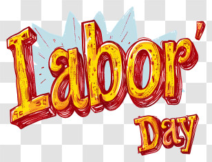 Labor Day - Labor Day Typography Design Illustration Transparent PNG