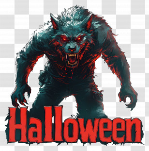 Halloween - Werewolf Halloween Illustration Transparent PNG