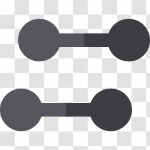 Dumbbell Fitness Centre Icon - Monochrome Photography - Black Transparent PNG