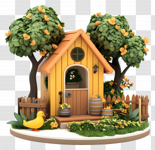 Garden Shed - Small Cute Doodle House Transparent PNG