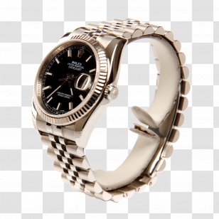 Rolex Datejust Automatic Watch - Black Transparent PNG