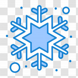 Snowflake - Festive Blue Snowflake Illustration Transparent PNG