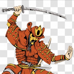 Samurai Warriors T-shirt Illustration - Brave Warrior Transparent PNG