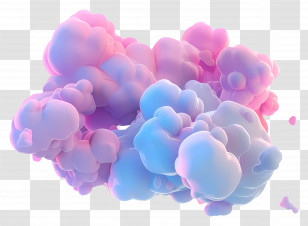 Animated Cloud - Dreamy Pink And Blue Clouds Illustration Transparent PNG