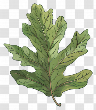 Oak Leaf - Green Oak Leaf Illustration Transparent PNG