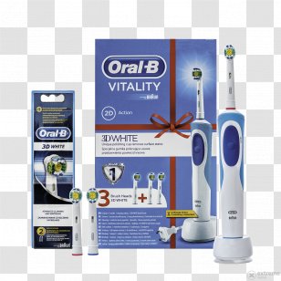 Oral-B Vitality White + Clean Electric Toothbrush 3D - Oralb 3d Transparent PNG