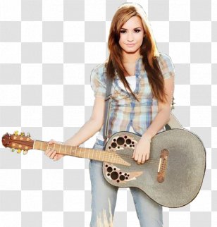 Demi Lovato Acoustic Guitar Bass Electric Microphone - Acousticelectric - Hu Transparent PNG