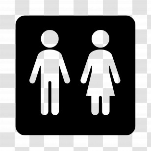 Restroom Emoji - Restroom Sign For Public Facilities Transparent PNG