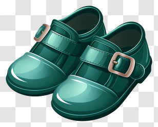Green Shoes - Green Shoes With Buckle Transparent PNG