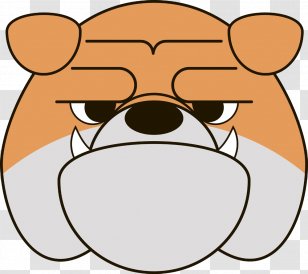 French Bulldog Cartoon Clip Art - Vicious Dog Face Transparent PNG