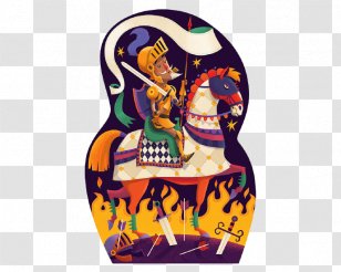Jigsaw Puzzle Don Quixote Djeco Paris - Entertainment - Cartoon Knight Fight Transparent PNG