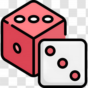 Casino Dice - Red And White Dice Transparent PNG