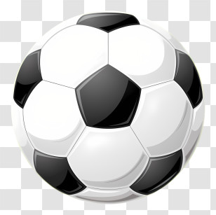 Football - Classic Black And White Soccer Ball Transparent PNG