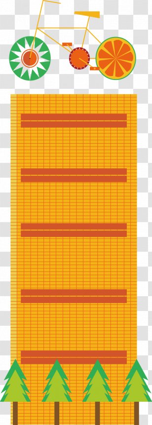 Euclidean Vector - Orange - Skyscraper Bike Transparent PNG