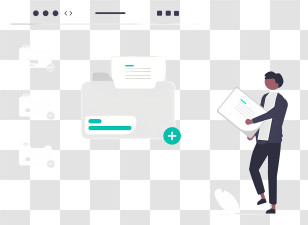 Man Holding Folder - Person With A Folder Transparent PNG