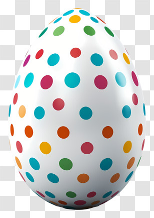 Easter Egg - Colorful Dotted Easter Egg Transparent PNG
