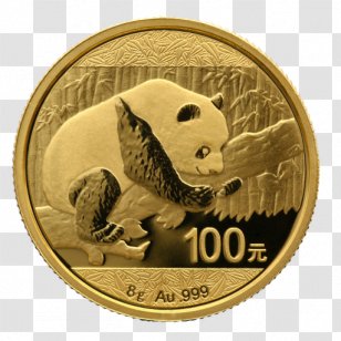 Coin Gold Giant Panda Troy Ounce - China Transparent PNG