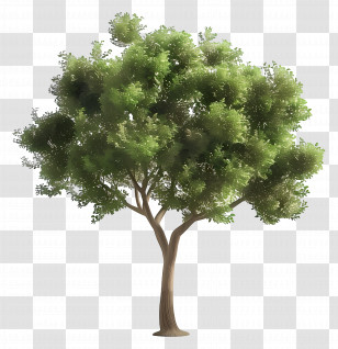 Animated Tree - Green Leafy Tree In Nature Transparent PNG