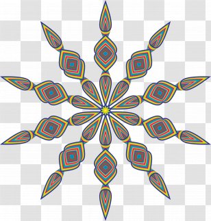 Geometry Snowflake - Line Art Transparent PNG
