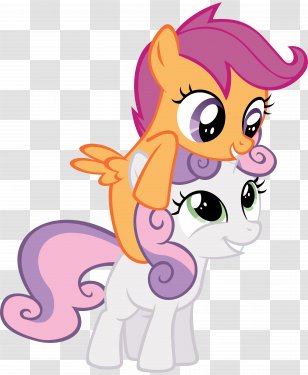 Pony Sweetie Belle Scootaloo Apple Bloom Cutie Mark Crusaders - Heart Transparent PNG