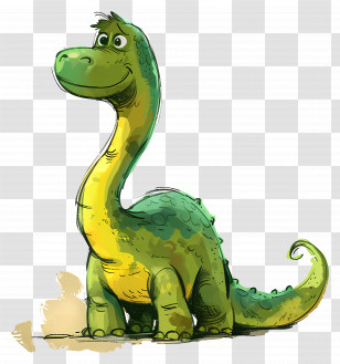 Cartoon Dinosaur - Cute Cartoon Dinosaur Illustration Transparent PNG