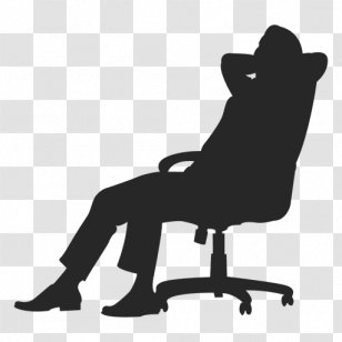 Office & Desk Chairs Sitting Stock Photography Clip Art - Black And White - Chair Transparent PNG