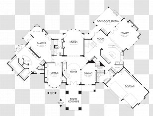 House Plan Square Foot Floor - Villa Transparent PNG
