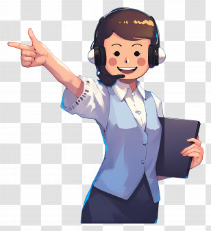 Female Customer Service - Customer Service Representative Illustration Transparent PNG